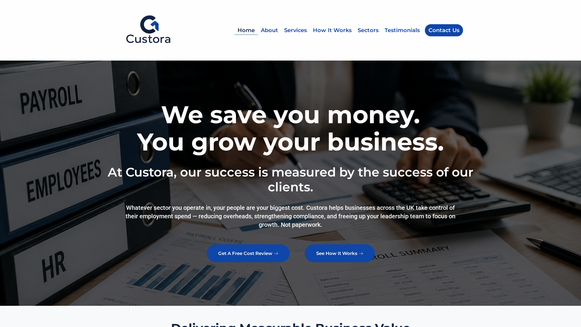 Custora website